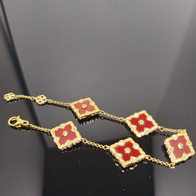 Bubu Family Vierblättriges Kleeblatt Doppelseitiges Beimu mit Dia Five Wer Armband V High Edition Damen vergoldet_voghion.com