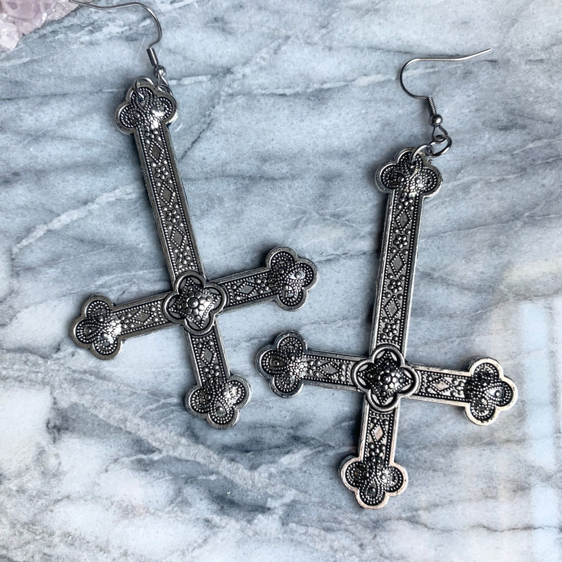 Ohrringe Gothic Kreuz Ohrringe_voghion.com