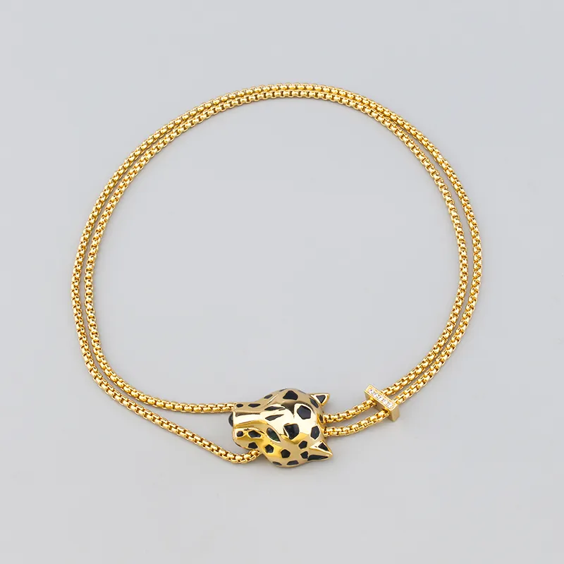 Collier tête de panthère bijou classique pour femme et homme_voghion.com