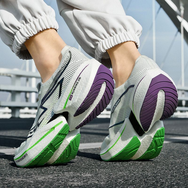 Friction sound running Men's and women's Professional marathon race resilient cushioned sports shoes_voghion.com