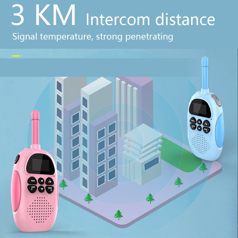 2 stk. walkie-talkie til børn, trådløs 3 km opkald, USB-opladning til udendørs forældre-barn interaktivt legetøj_voghion.com