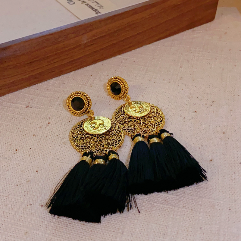 Aiguille d'argent, diamants médiévaux, boucles d'oreilles à pampilles élégantes en forme de figure cerclée, petites polyvalentes et boucles d'oreilles_voghion.com