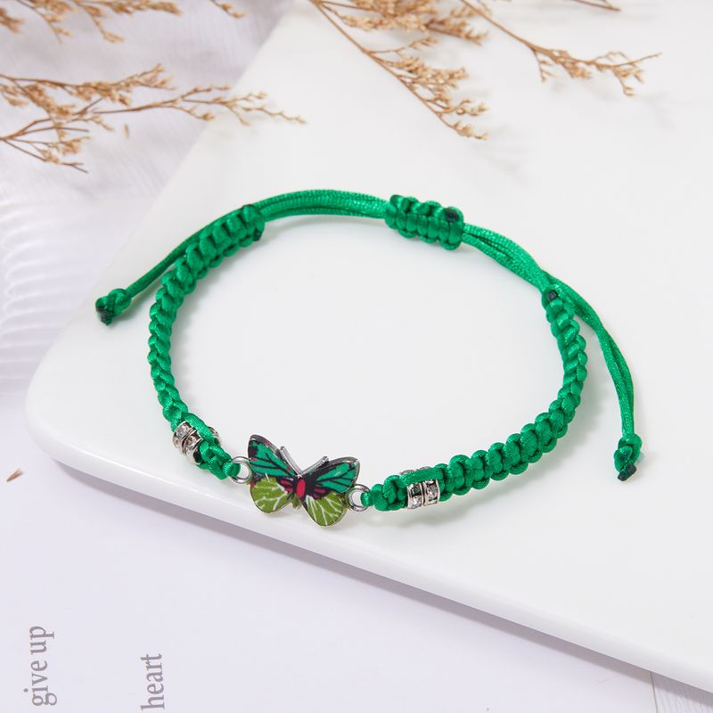 Antieke handgeweven vlinderarmband voor dames in retrostijl, eenvoudig en veelzijdig, verstelbare handgeknoopte sieraden_voghion.com