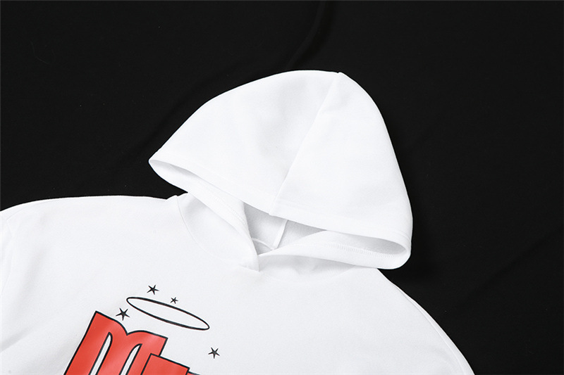 Pantalone da donna a maniche lunghe con cappuccio con stampa di lettere, elastico in vita e gamba larga_voghion.com