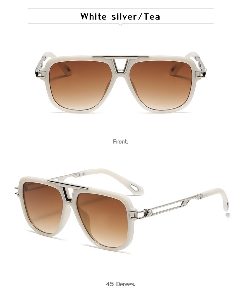 NEW Brand Design Fashion Style Square Metal Small Frame Rimless Sunglasses Men Sun Glasses Oculos UV400_voghion.com