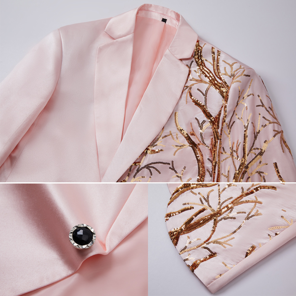 abbigliamento popolare abiti ricamati da uomo, costumi da palcoscenico con paillettes dorate, abiti hip-hop_voghion.com