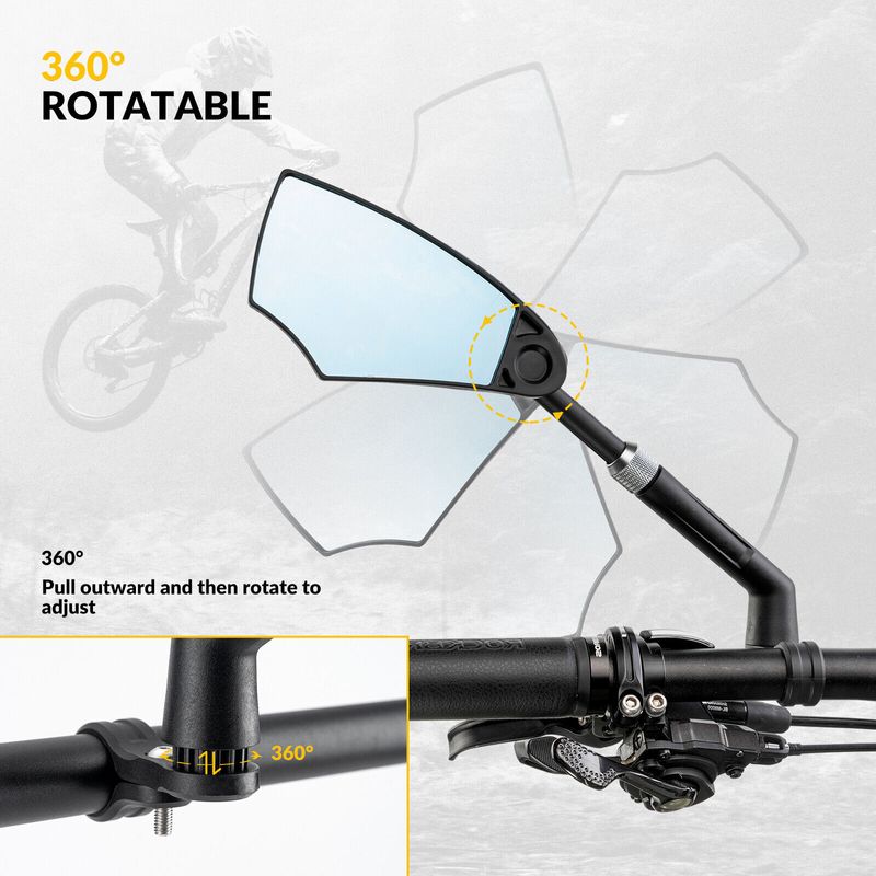 ROCKBROS bakspeil HD 360° antirefleks 1 stk. terrengsykkel landeveissykkel_voghion.com