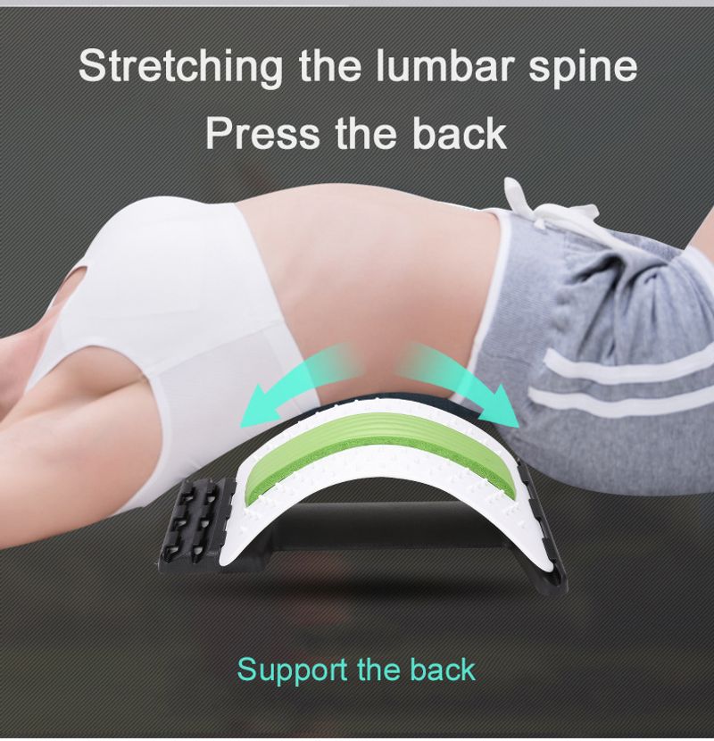 Massager Lumbar Support Spinal Board Back Stretcher Lower and Upper Muscle Pain Relief for Herniated Disc_voghion.com
