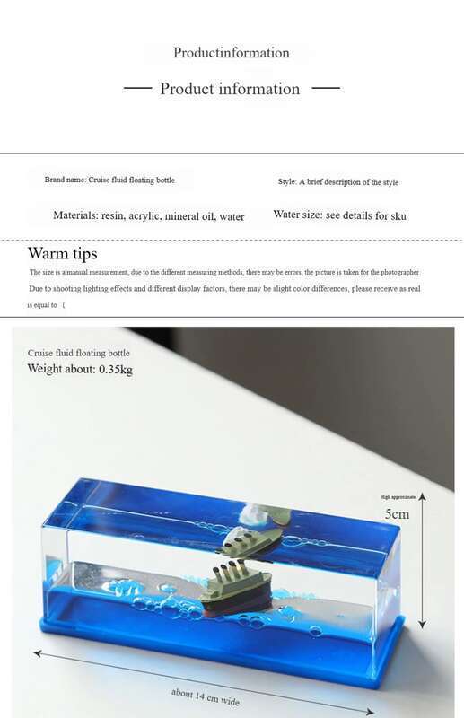 Cruise Fluid Drifting Bottle Black Pearl Pirate Decoration Birthday Graduation Qixi Gift_voghion.com