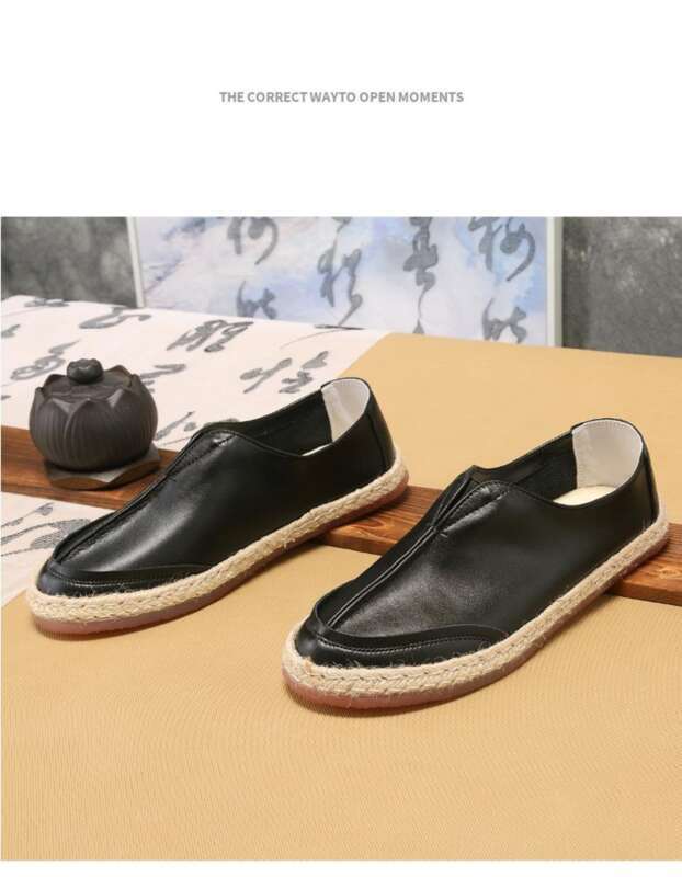 Herren Leder Slipper Im British Style Business Freizeitschuhe_voghion.com