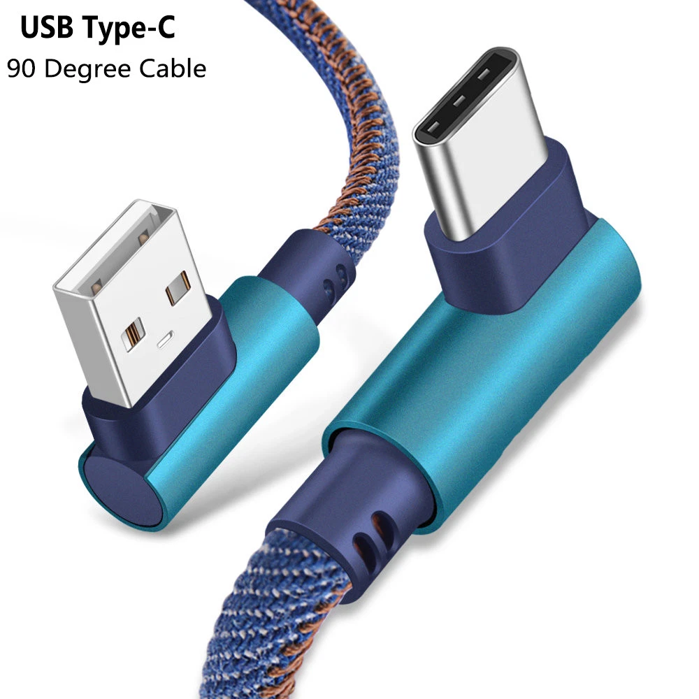 90 Degree Right Angle USB C 3.1 Fast Data Sync Charging Cable Hot_voghion.com