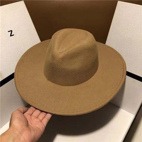 Czarny jazzowy brytyjski zabytkowy kapelusz typu panama z rondem 2023 w nowym stylu z płaskim brzegiem damski_voghion.com