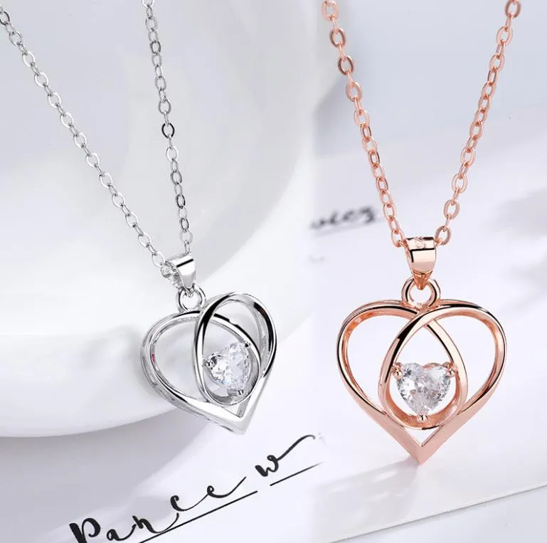 Product Heart Necklace for Women S Sliver Forever Jewelry I Love You Mother Girlfriend Wife without Gift Box_voghion.com