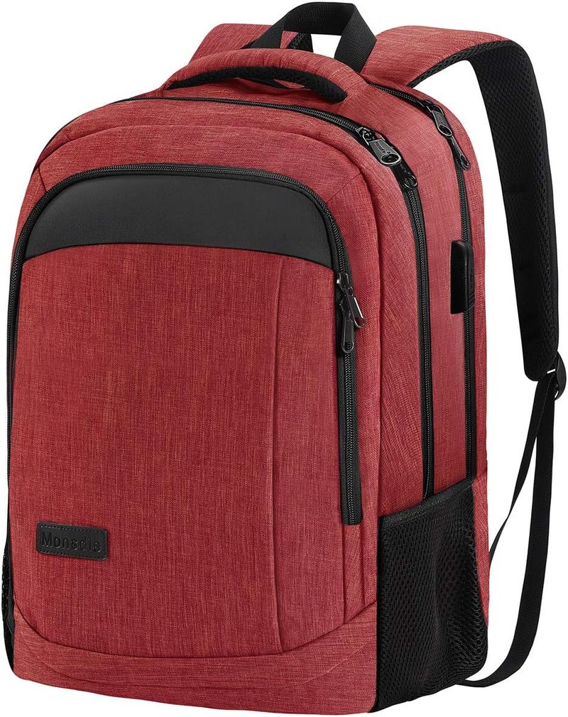 Monsdle Reise-Laptop-Rucksack, Diebstahlsicherer Rucksack mit USB-Ladeanschluss, Reise-Business-Arbeitstasche, 15,6 Zoll_voghion.com