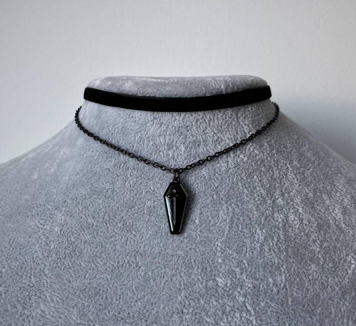 Schwarze Rose Mond Anhänger Kette Samt Halskette Frauen Geschenk Mode Charme Schmuck Zubehör_voghion.com