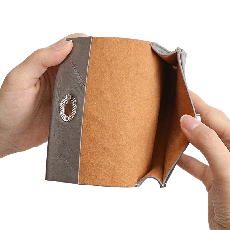 URBAN MASTER Einfarbiges Münzgeldbörse aus echtem Rindsleder für Männer und Frauen, Retro, lässiges Kleingeldfach,_voghion.com