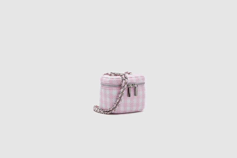 UR Fashion Damentasche 2023 Neue karierte Boxtasche Kleine frische süße Stilkette Umhängetasche Mini Kosmetiktasche_voghion.com
