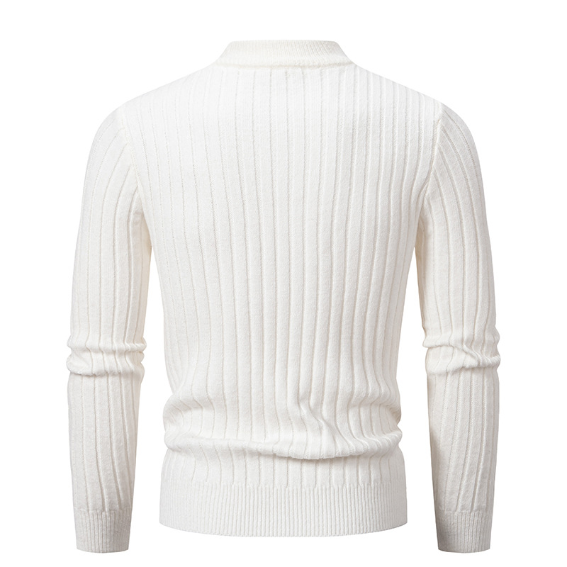 2023 neue Herbst und Winter Pullover Pullover Hälfte Rollkragen Langarm Top elastische schlanke Herren Pullover Pullover Basis_voghion.com