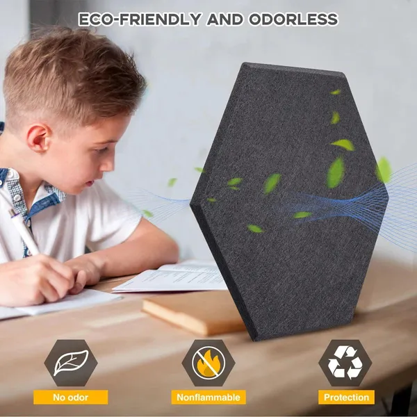 Hexagonal Sound Panels Acoustic Wall Tiles For Home Studio Office_voghion.com
