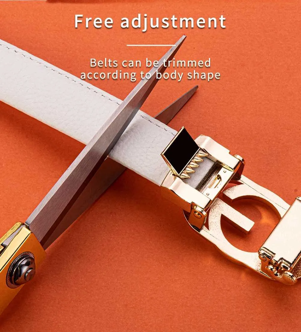 Gürtel Neuer Trend 2024 Markendesigner Hochwertiger Rindsledergürtel Damen Automatische Schnalle Q240401_voghion.com