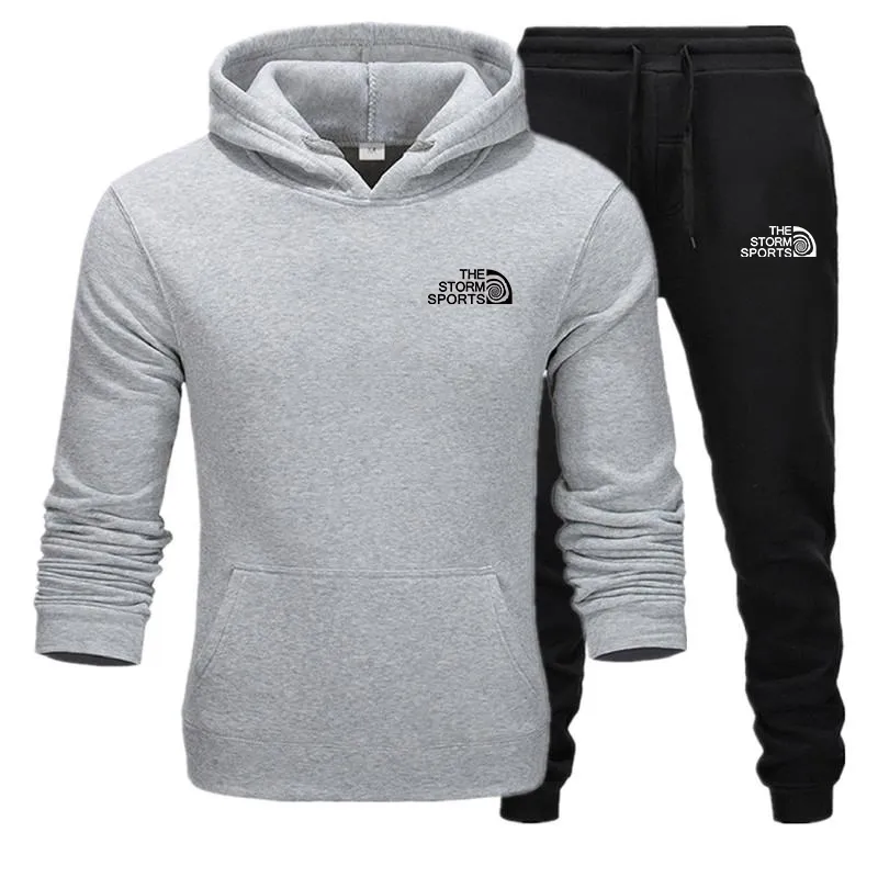 Zweiteiliges Set der Marke Tracuits für Herren mit Reißverschlussjacke, Jogginghose, Jogginganzug, Tracuit für Herren, Sportbekleidung, Kapuzenpullover, Hose, Herrenoberteil_voghion.com