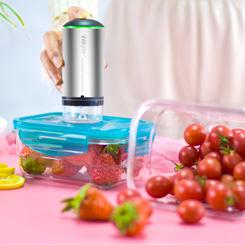 Wiederverwendbarer Vakuum-Lebensmittelaufbewahrungsbeutel, Vakuumierbeutel für Lebensmittel, Sous-vide-Beutel, wiederaufladbarer USB-Handstaubsauger mit Luftpumpe, Küchengerät_voghion.com