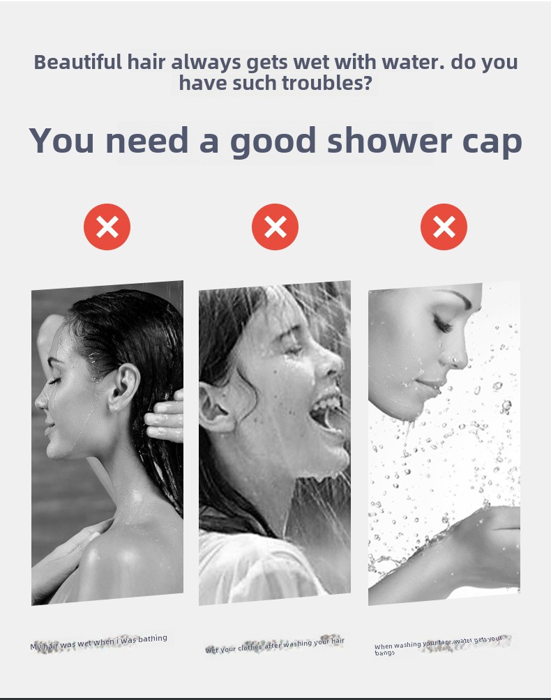 Disposable Shower Cap For Hotel And Salon, Thickened Pe Plastic_voghion.com