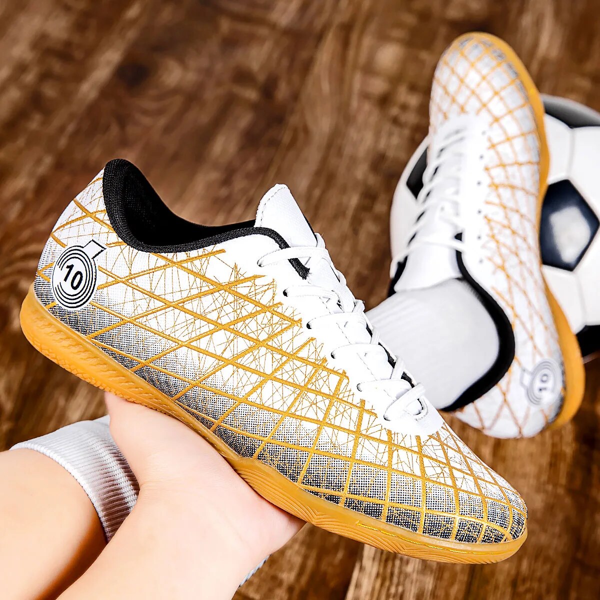 Erkek Futbol Futbol Ayakkabıları Profesyonel Hafif Açık Hava Nefes Alabilir Kaymaz Futsal Kapalı Antrenman Ayakkabıları Unisex Çim_voghion.com