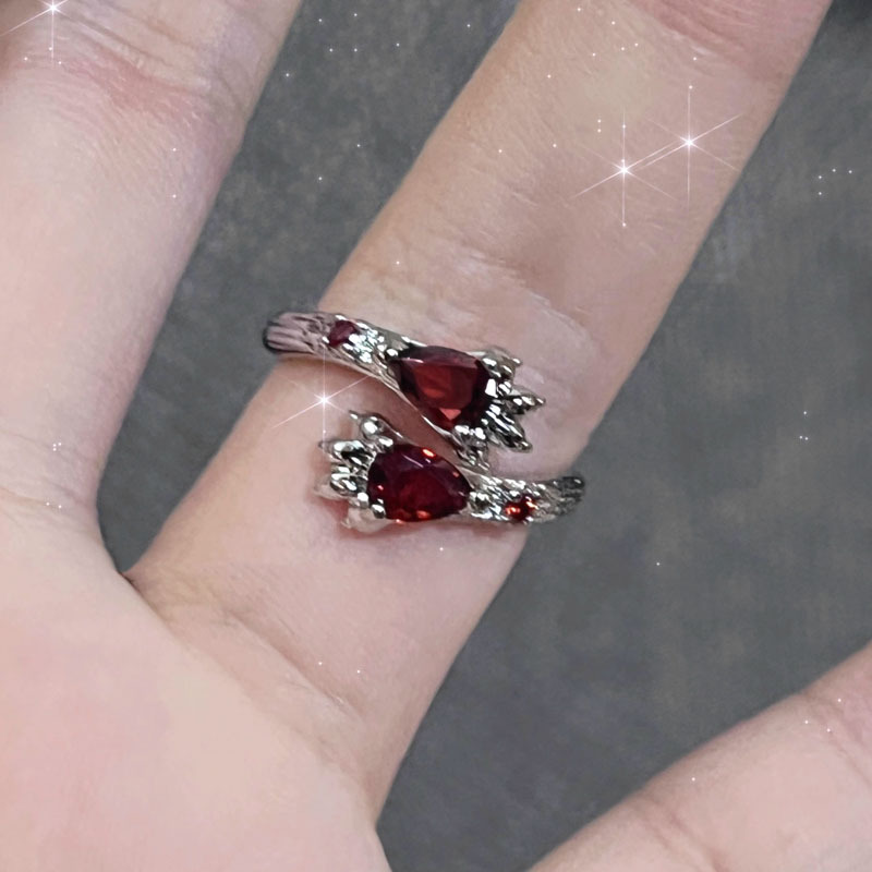 Punk Cross Butterfly Personalized Open Female Fashion Sweet Cool Spicy Girl Unisex Style Unique Food Ring_voghion.com