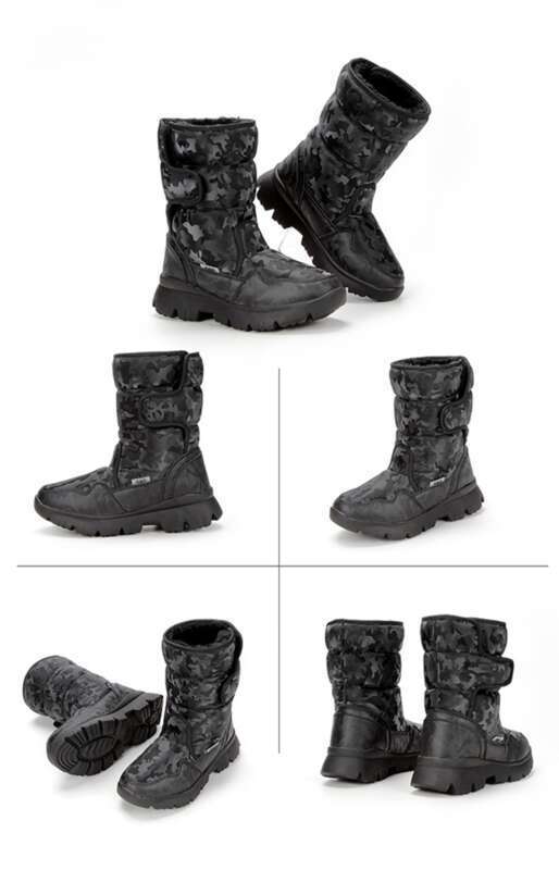 A Great Partner For Skiing Tourism! White Snow Boots For Parent-child Men And Women, Non Slip And Warm_voghion.com