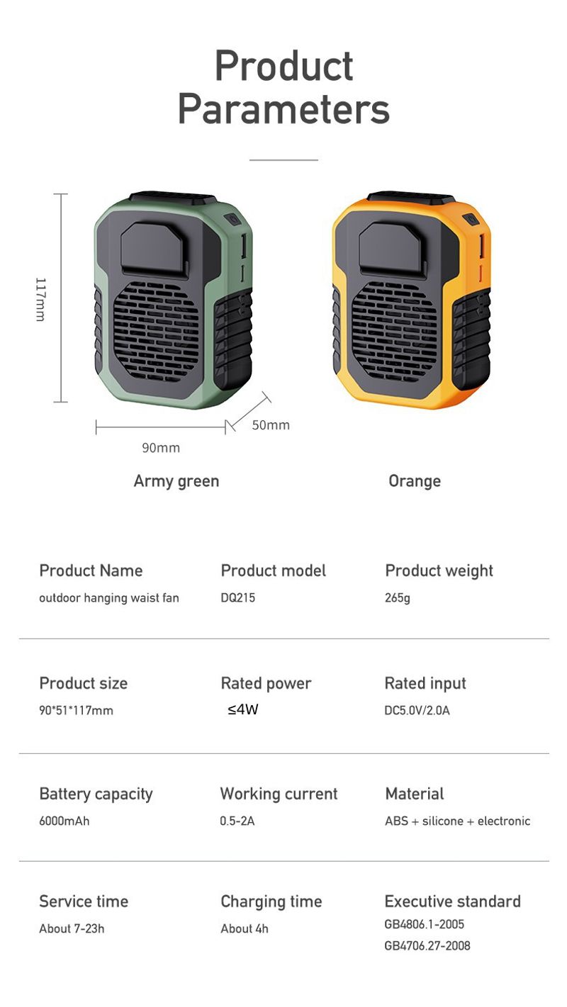 Jauns vēja jostasvietas āra usb lielas ietilpības pārnēsājams uzlādes bezlapu mazs piekarināms kakla ventilators_voghion.com