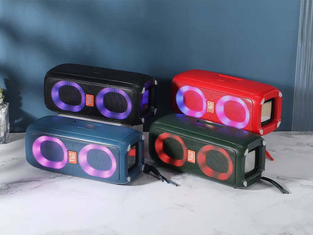 TG333 Portable Wireless Bluetooth Subwoofer Waterproof Outdoor TF USB Stereo With Phone Stand Speaker_voghion.com