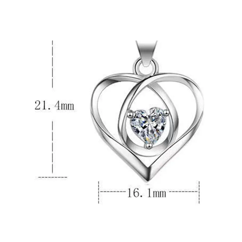 Product Heart Necklace for Women S Sliver Forever Jewelry I Love You Mother Girlfriend Wife without Gift Box_voghion.com