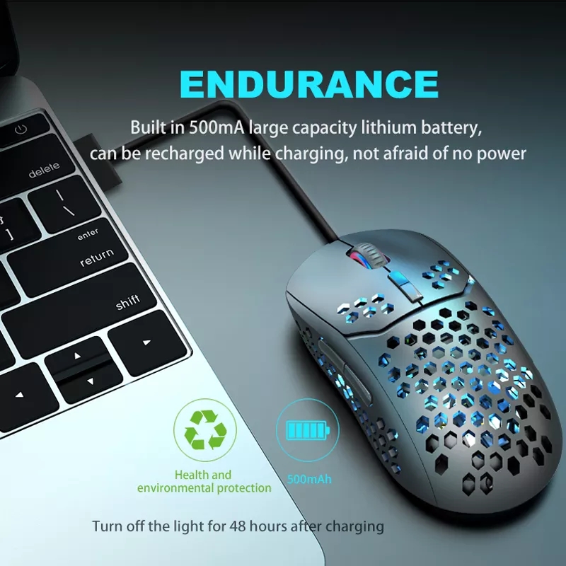 Mus Oppladbar Bluetooth Silent Ergonomic Computer 2400 DPI For iPad Mac Nettbrett Macbook Air Laptop PC Gaming Office_voghion.com