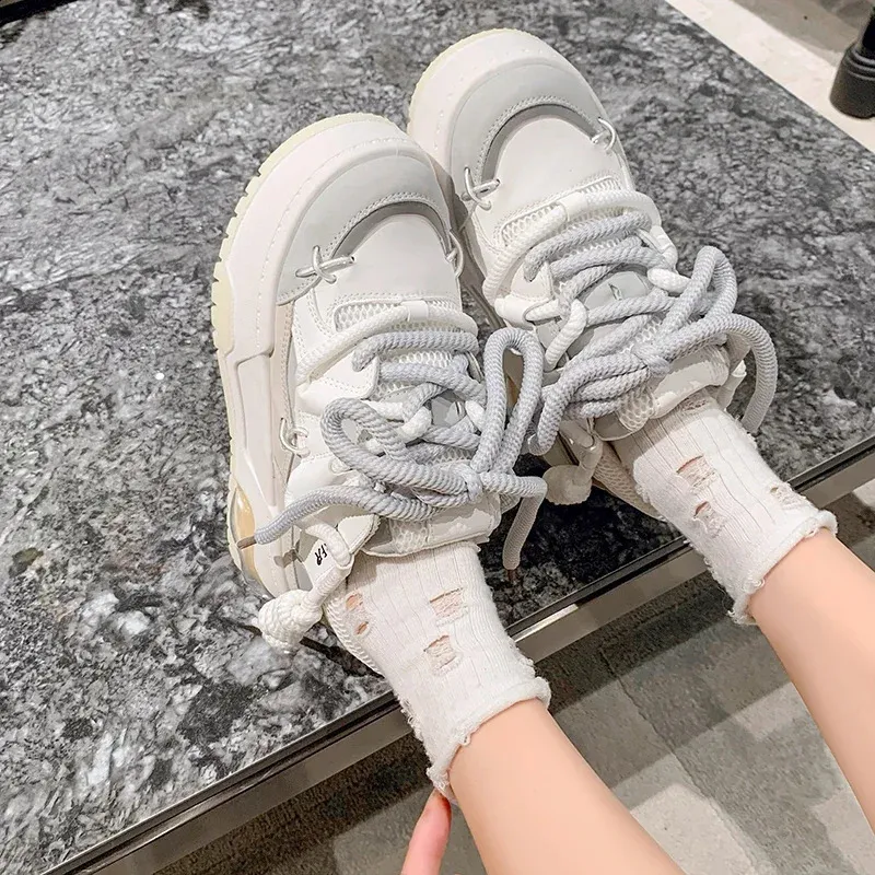 Scarpe sportive donna plateau comode sneaker alla moda casual_voghion.com