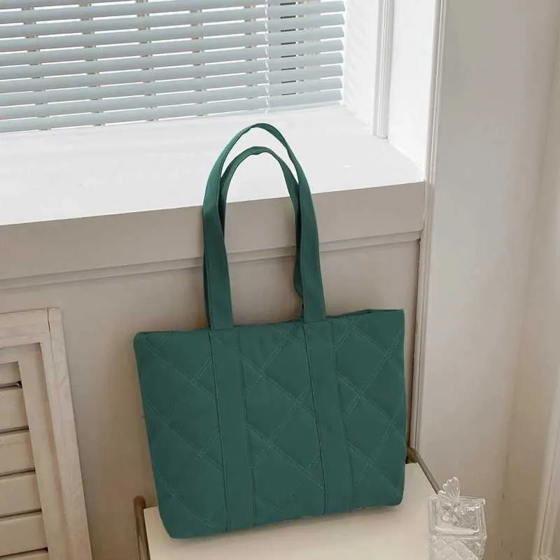Sac à main pour femme automne/hiver mode losange espace coton costume sac à bandoulière grande capacité couleur unie tout-assorti_voghion.com