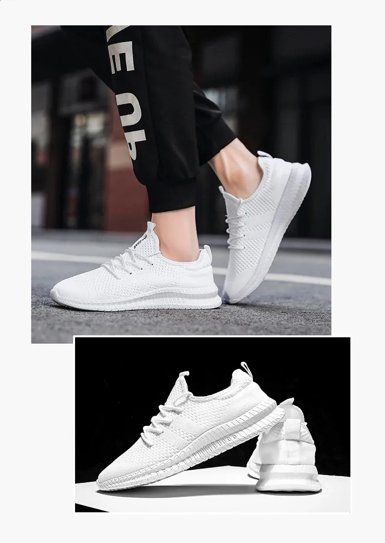 Baskets décontractées printemps-été tendance et confortables en maille pour hommes, chaussures Zapatos Hombre, grande taille 36-46 250122_voghion.com