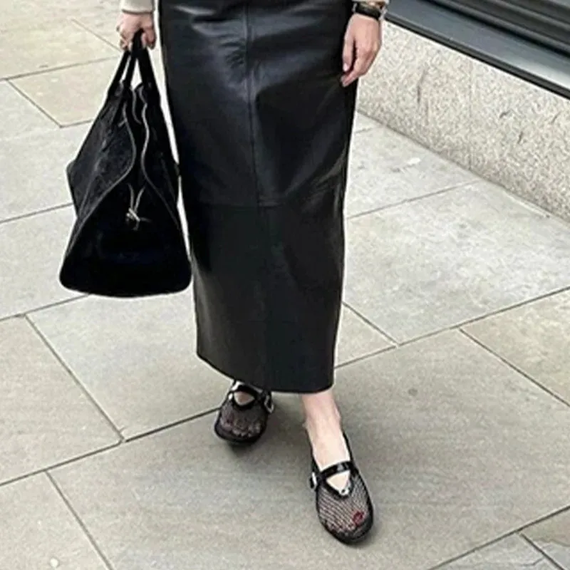 Sandals Summer Mesh Hollow Women Flats Shallow Loafers Beach Walking Designer Shoes Comfort Retro Female atillas_voghion.com