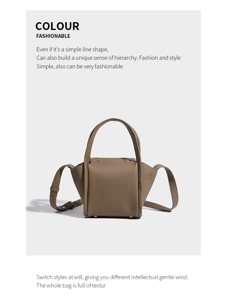 2024 Sommer Neue High-End-Textur Weiches Leder Gemüsekorb Einzigartige Handtasche, Umhängetasche mit einer Schulter_voghion.com