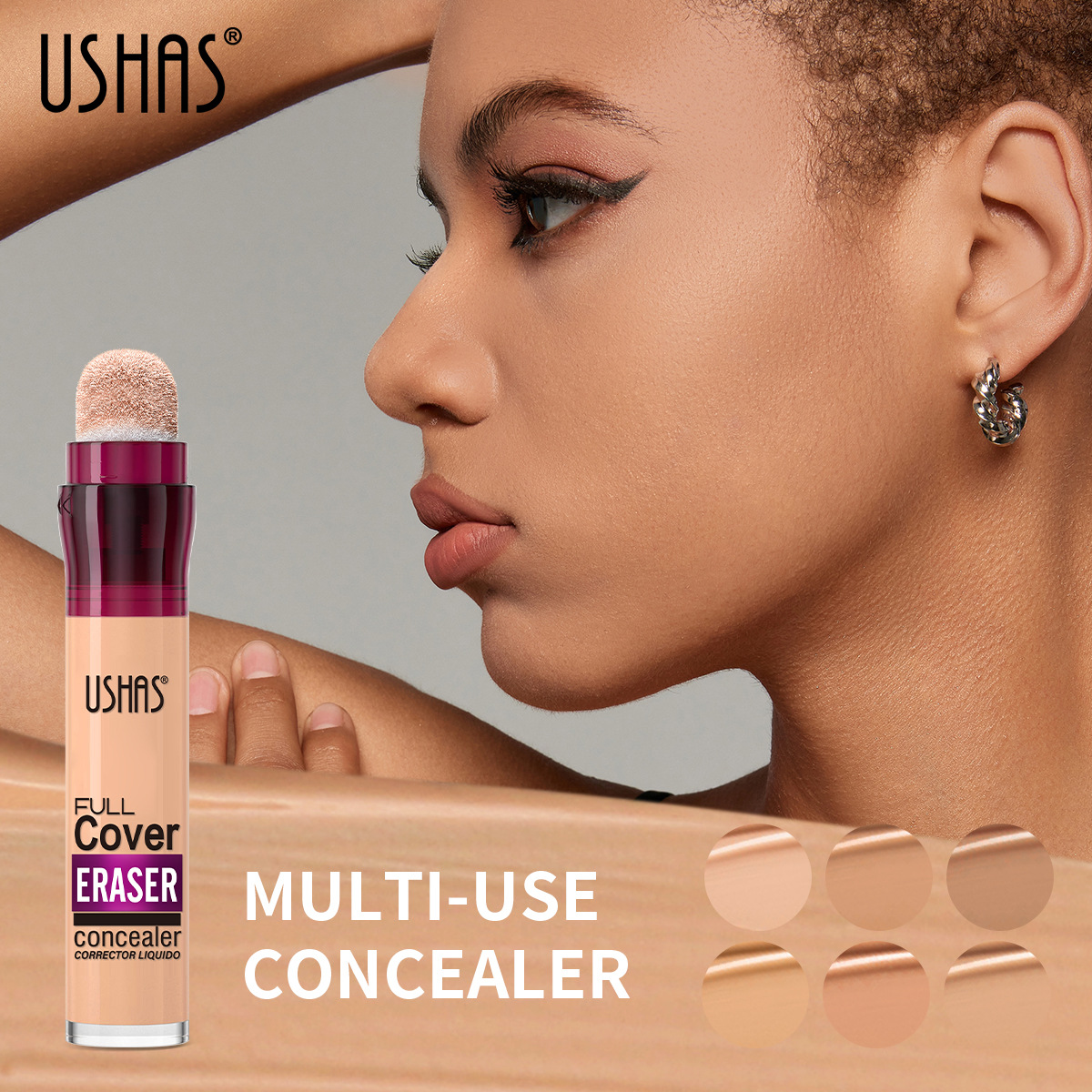 USHAS12 kleur spons hoofd foundation make-up concealer vloeibaar duurzaam waterdicht naakt_voghion.com