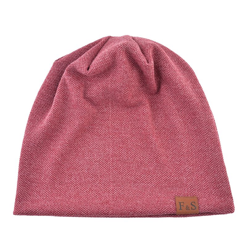 Unisex Spring Autumn Pullover Casual Loose Knitted FS Leather Label Winter Men And Women With Veet Outdoor Baotou Hat_voghion.com