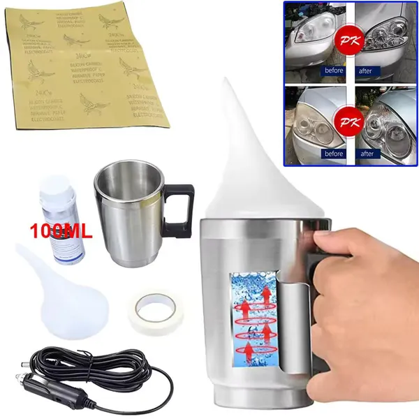 Kit per la lucidatura dei fari dell'auto da 100 ml, liquido polimerico per il ripristino dei fari, kit di riparazione e pulizia per la ristrutturazione dei fari, strumento per auto._voghion.com