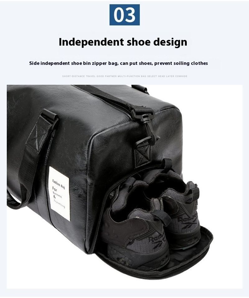 Neue trendige Fiess-PU-Reisetasche großem Fassungsvermögen Herren mit Spritzschutz für Sport und Damen_voghion.com