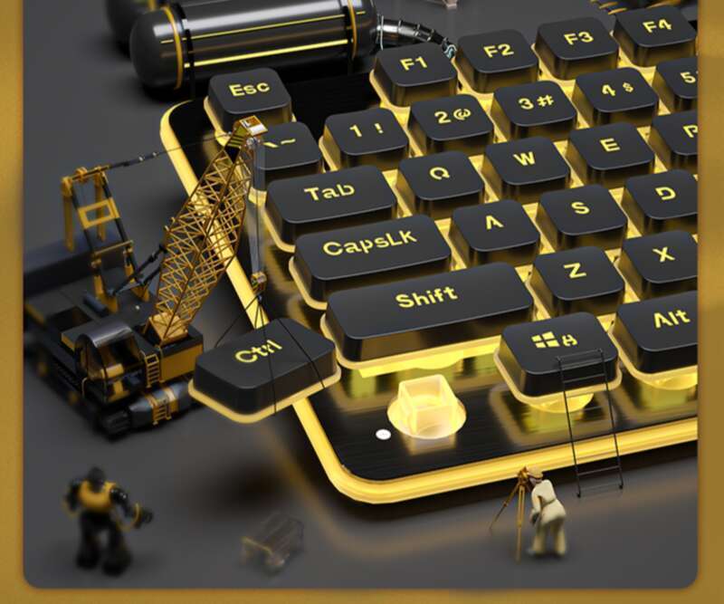 Wired Silent Keyboard High Value Mechanical Feel Backlight Tablet Laptop Typing Girl Office_voghion.com
