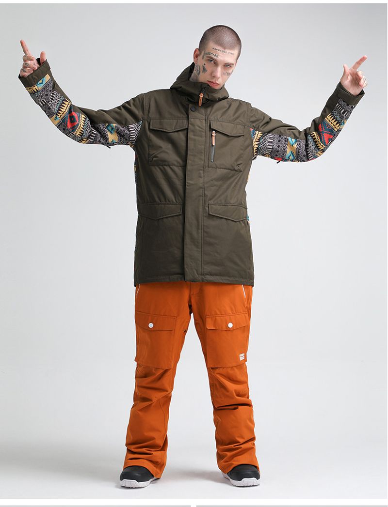 Snowwear Männer Trend verdickt warm winddicht wasserdicht atmungsaktiv Schneeanzug Snowboard Doppel Board Ski Top_voghion.com
