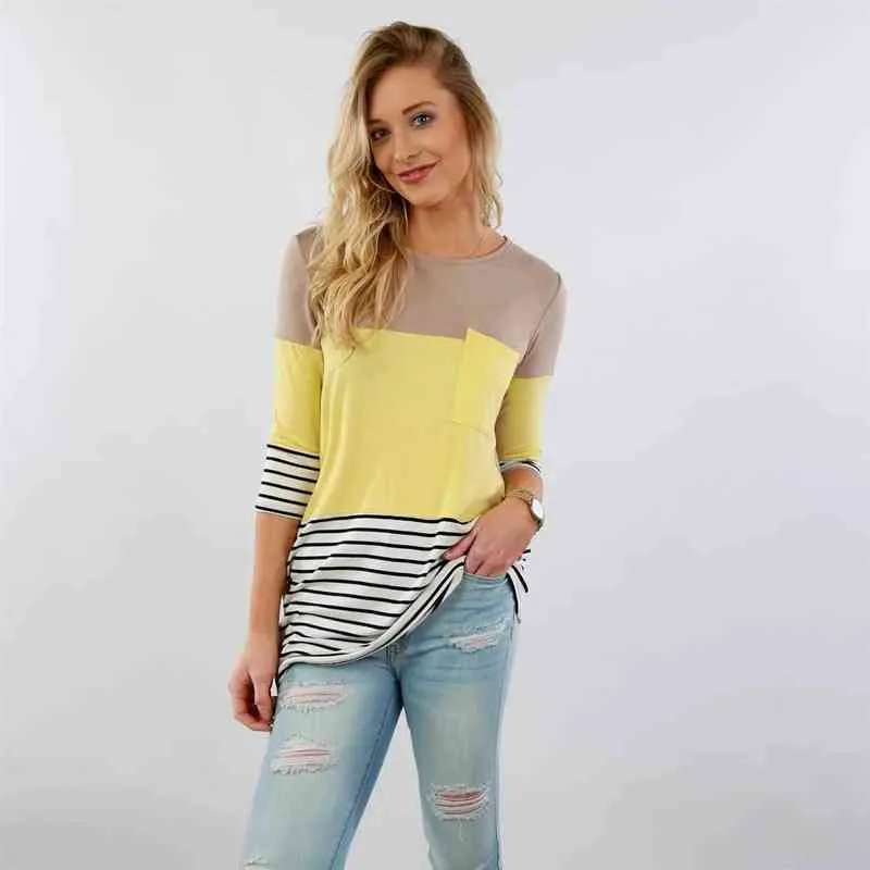 Frauen Schwangere Mutterschaft Kleidung Stillen Tops Stillen Gestreiften T-shirt Mama Langarm S/M/L/Xl/Xxl L220801_voghion.com