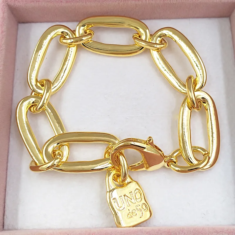 DIY Charms Hochzeit Schmuckherstellung Zubehör UNO de 50 Sterling Silber Armband für Frauen Armreifen indische Handkette Perlen Sets Fit bi_voghion.com