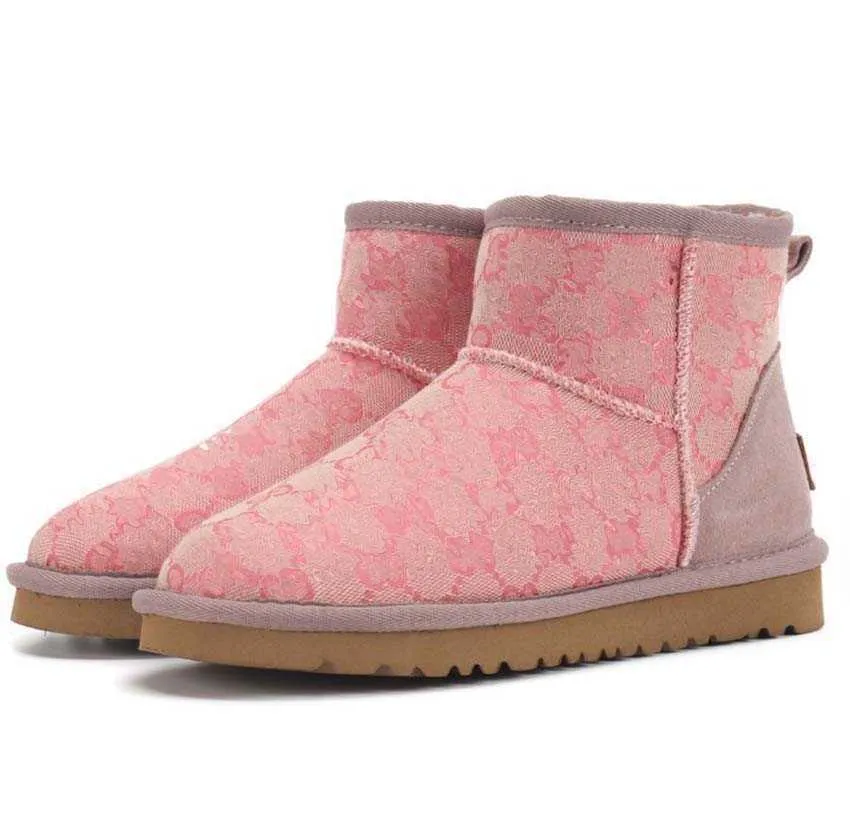 Designer AUS Snow DamesZwarte Enkel Platform Flats Combat Boots Lage Hak Veterschoenen Leren Kettingen Gesp Dames Kinderen_voghion.com