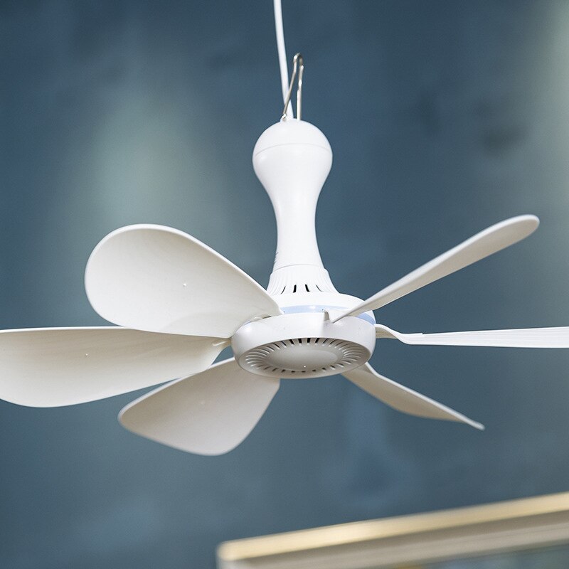 Csendes, 6 levelű, USB-s mennyezeti ventilátor kempingágyhoz, hálóteremhez, sátorhoz_voghion.com