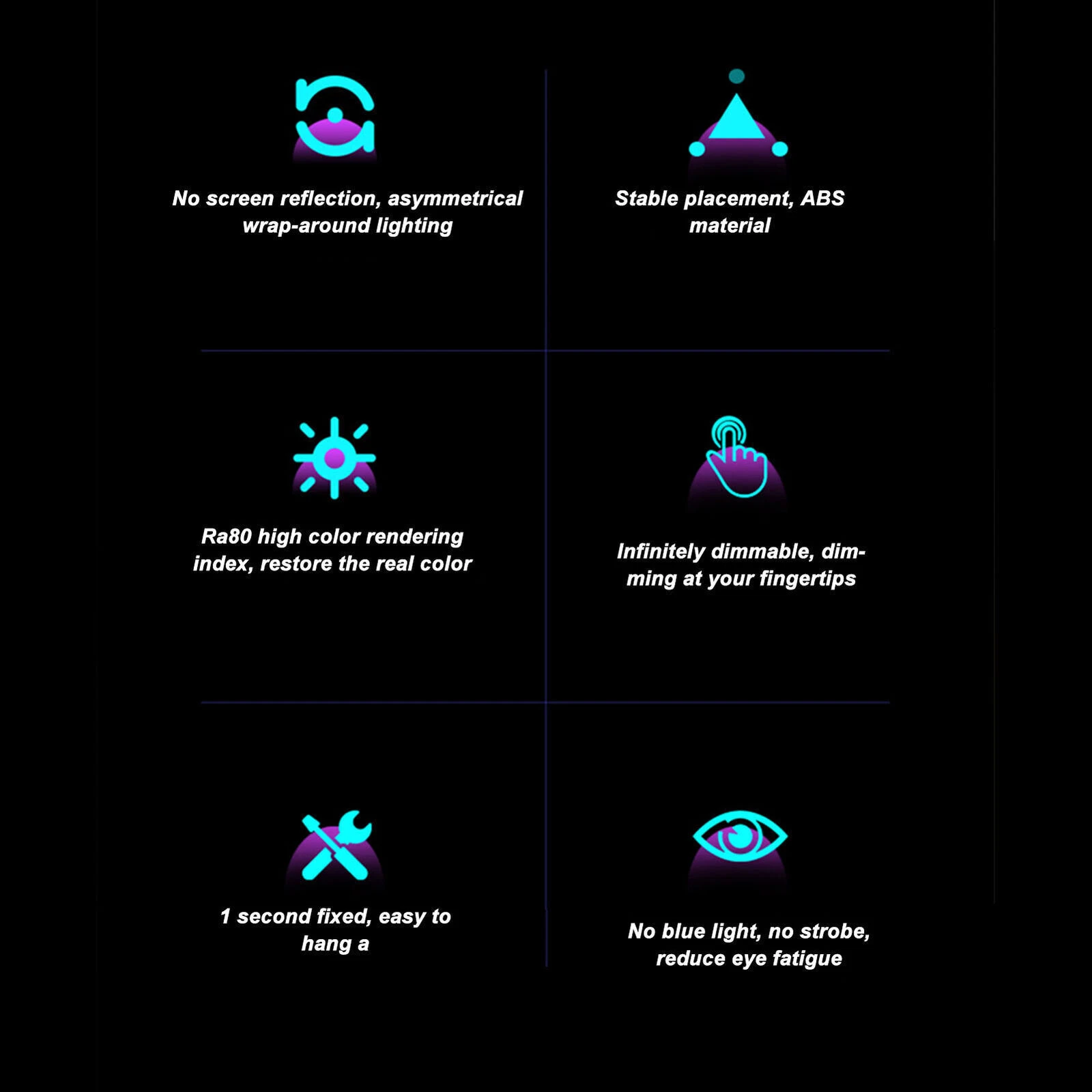 Computer Lamp 3 Adjustable Color Temperature Dimmable LED Screen Monitor_voghion.com